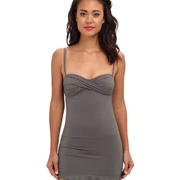 TOMMY BAHAMA Twist Front Shirred One-Piece Swimsuit Gray - Picture 1 of 8